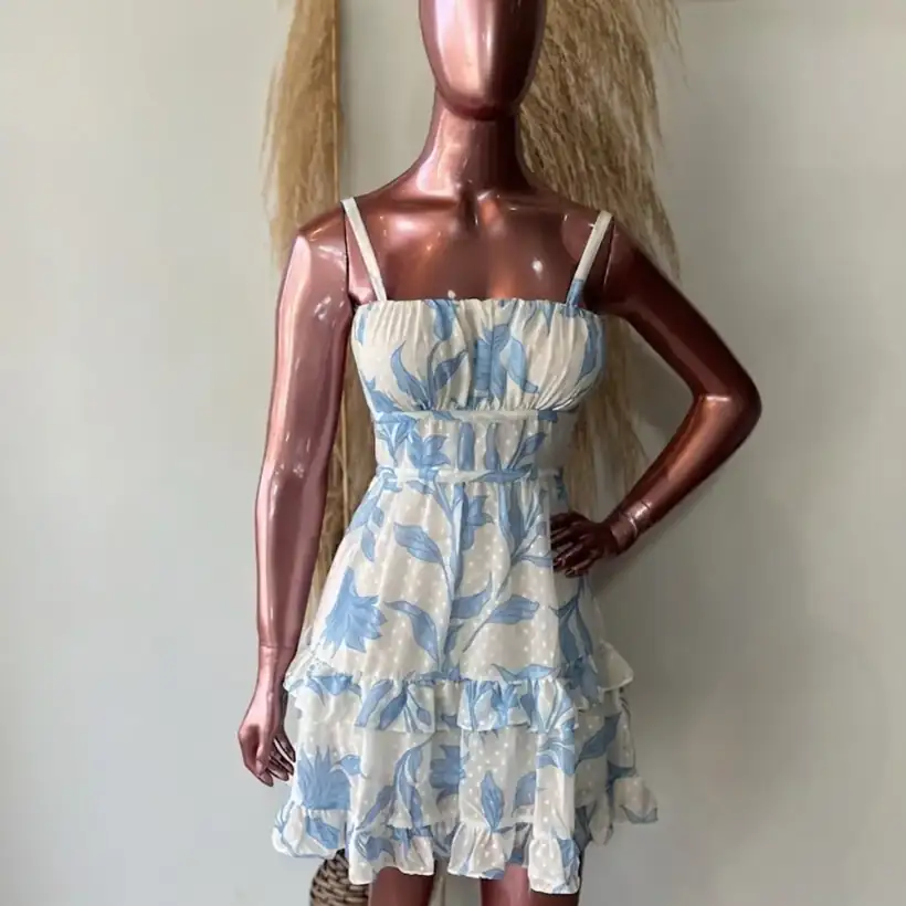 Vestido Floral Azul